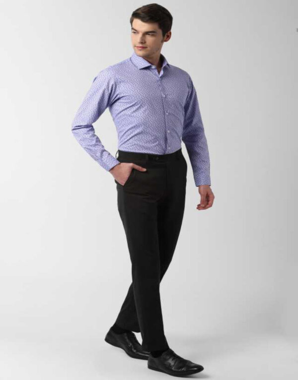 Peter England Slim Fit Men Polyester Blend Trousers